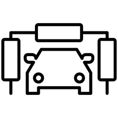 Car Wash Outline Icon