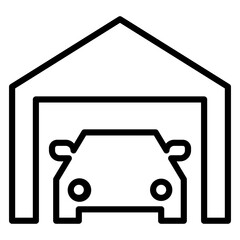 Garage Outline Icon