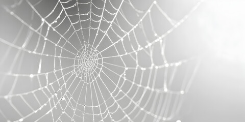 Fototapeta premium spider web with dew drops