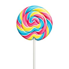 Colorful lollipop candy isolated on white background