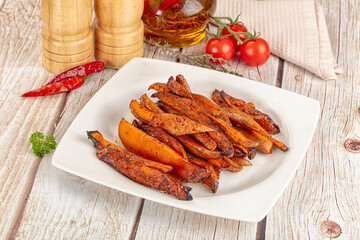 Homemade cuisine - baked sweet batat