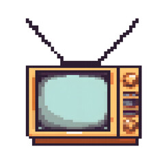 Vintage television set design showcasing retro aesthetics and nostalgic appeal in a vector style illustration