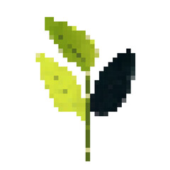 Vector illustration of stylized leaves depicting freshness and nature in a modern digital design format