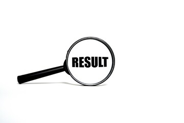 A magnifying lens highlighting the text 