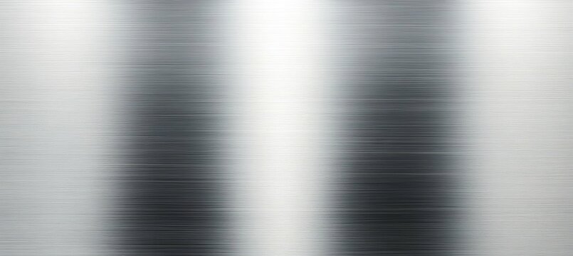Elegant Brushed Metal Texture Background with Reflective Silver Shine for Modern Wallpaper Design