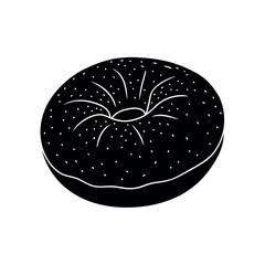 Clipart of Classic Bialy Bread