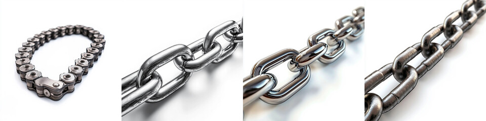 Obraz premium chain stainless steel on white