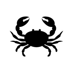 Crab icon, Crab vector icon, Crab silhouette, Sea crab silhouette vector