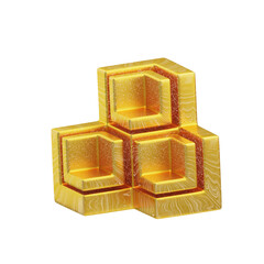 3D Glitter Abstract Yellow Textured Orb