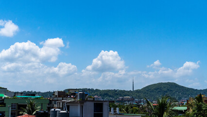 Beautiful white clouds with blue sky in the background over Guwahati city in Assam 4