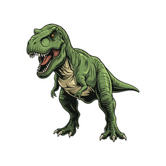 tyrannosaurus rex dinosaur vector illustration on white background
