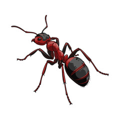 vector illustration of ants on white background