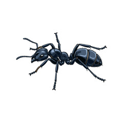 vector illustration of ants on white background