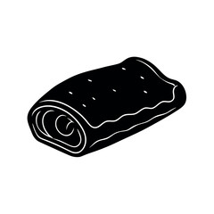 Crispy Apple Strudel Clipart Design