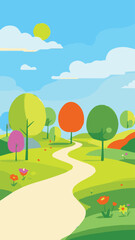 Obraz premium autumn landscape with trees