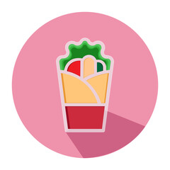 Vector Illustration of a Burrito Icon Food