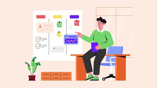 Task Management Mp4 Video Animated	