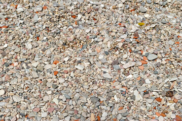 Close Up of Small Pebbles on Beach