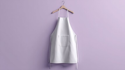 white apron mockup hanging on wall, restaurant and culinary branding graphics
