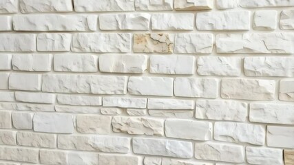 Close-up texture of a white brick wall background with rough surfaces and minimal color variation, creating neutral, textured background. - Powered by Adobe