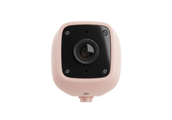 Isolated Pink Security Camera