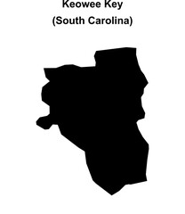 Keowee Key (South Carolina) blank outline map