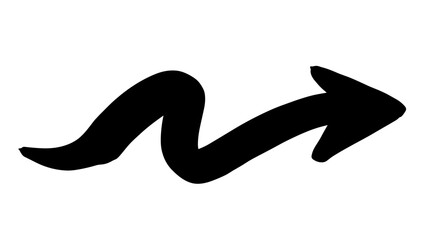 Wavy arrow symbol vector illustration for graphic design and direction themes