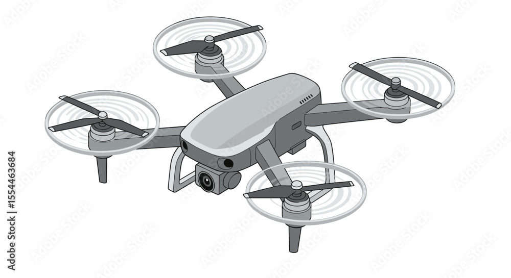 Poster Drone technology vector illustration for modern tech design projects in flat style