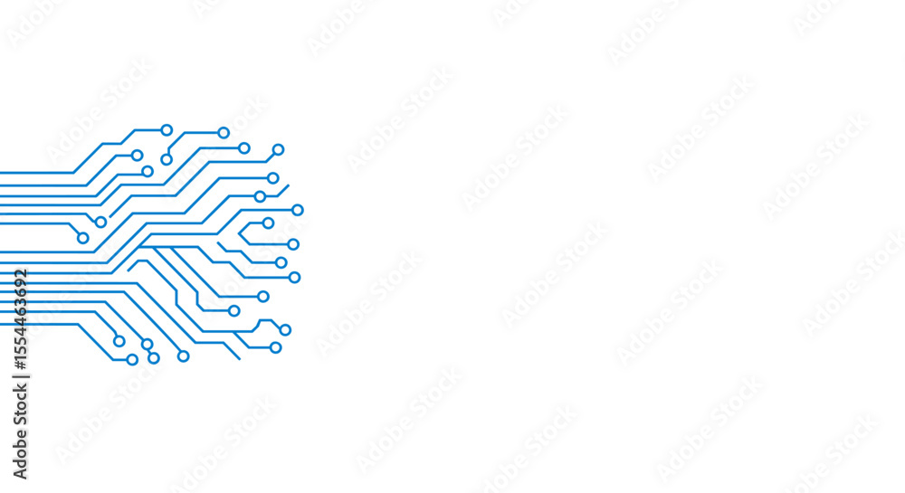 Poster abstract circuit technology vector illustration for digital innovation and electronics design