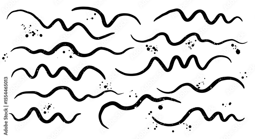 Poster abstract wave patterns vector illustration for creative design in grunge style
