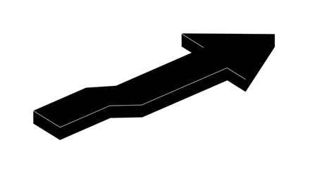 Obraz premium Bold 3d arrow vector illustration for business growth and direction design