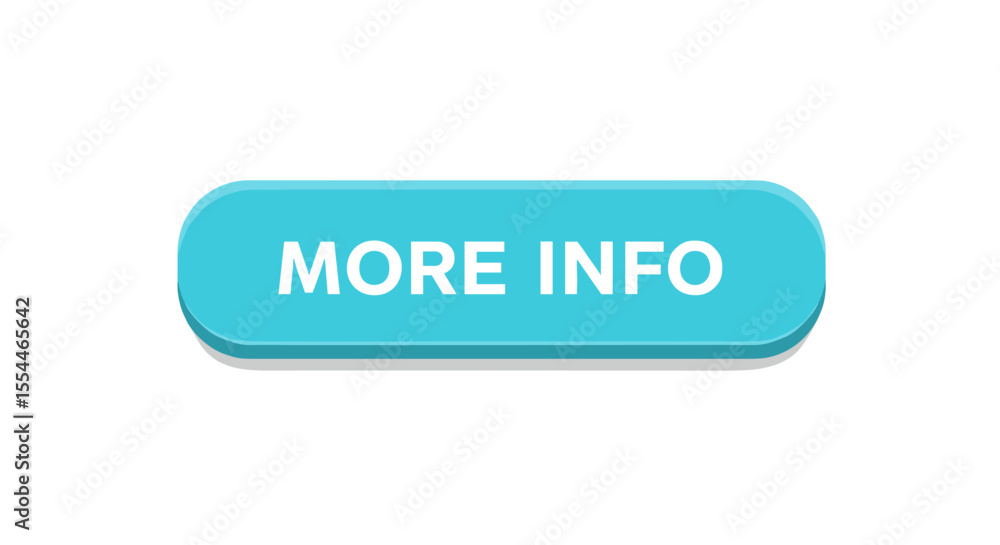Poster modern ui design for web: blue more info button vector illustration