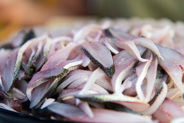 sashimi of gizzard shad