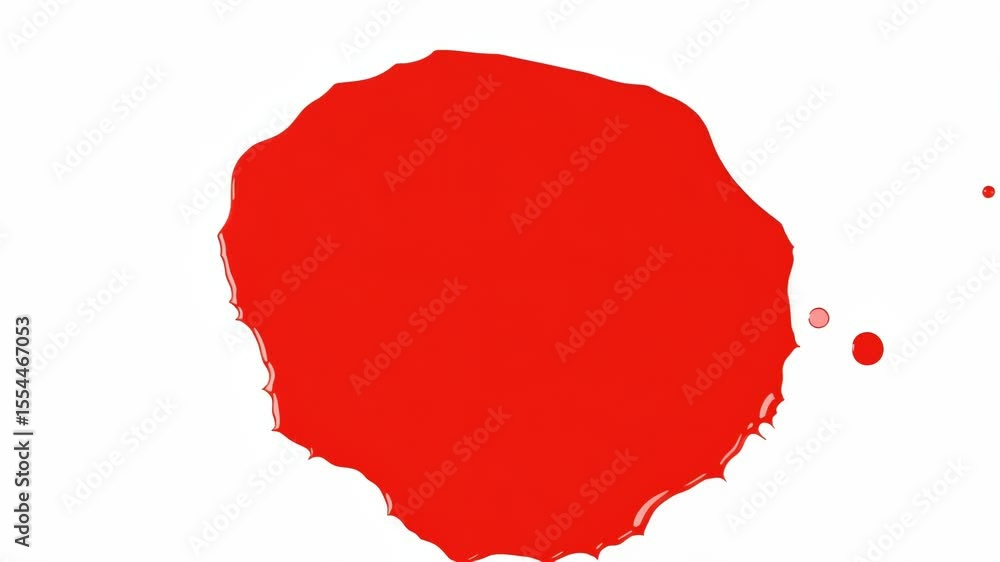 Poster a vibrant splash of red paint creates an abstract and dynamic liquid shape isolated on white backgro