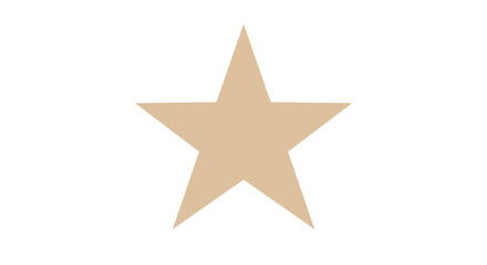 Obraz premium Beige star vector illustration for minimalist design in flat style