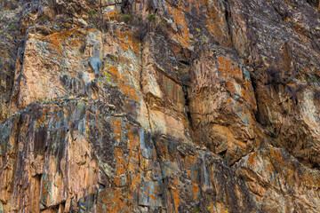 rock face in mountainous outdoor setting - full-frame background and texture
