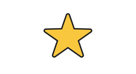 Obraz premium Yellow star vector illustration for graphic design and educational materials