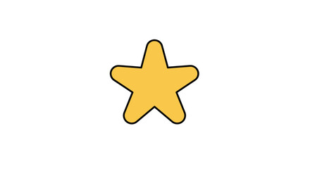 Obraz premium Star vector illustration for kid-friendly design in flat style