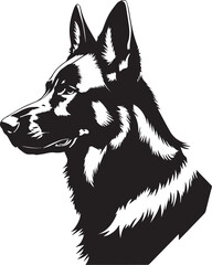 German Shepherd's portrait: A striking portrait of a German Shepherd Dog, with its alert gaze and noble presence, embodies loyalty and intelligence.