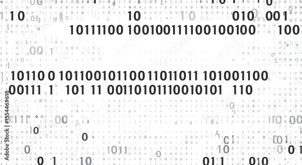 Poster binary code background vector illustration for technology and data concepts