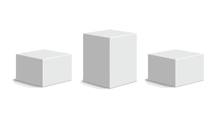 Minimalist vector illustration of a three-podium design for business infographics and presentations