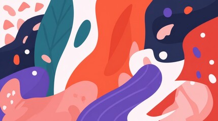 Abstract colorful background with flowing shapes and organic forms, ideal for creative projects