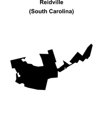 Reidville (South Carolina) blank outline map