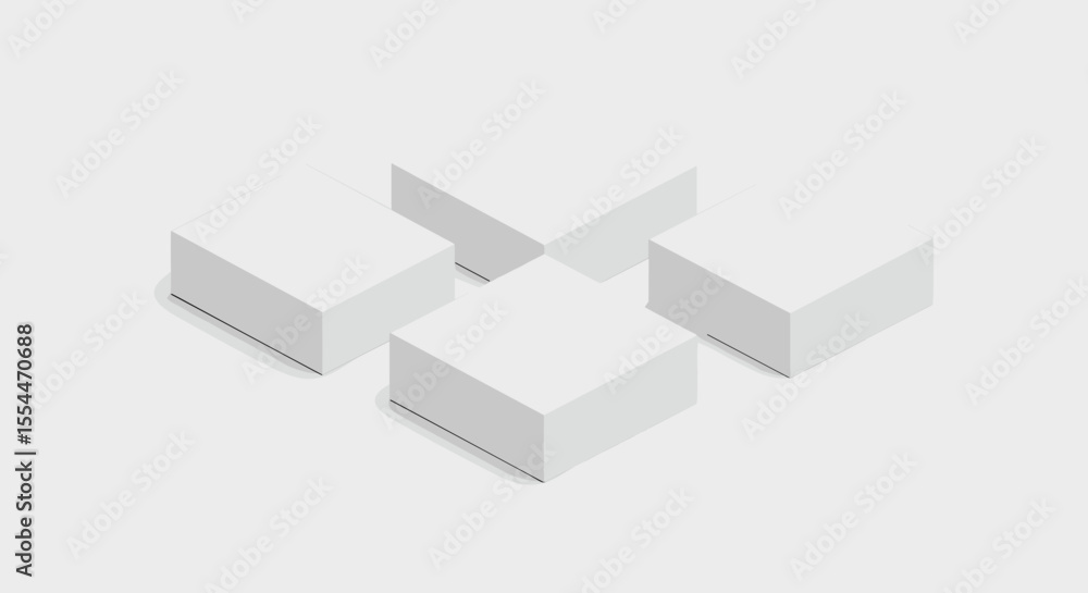 Poster minimalist geometric vector illustration: 3d cubes pattern for modern design concepts