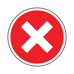 cross mark illustration icon