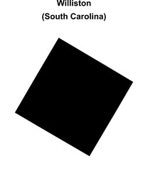 Williston (South Carolina) blank outline map
