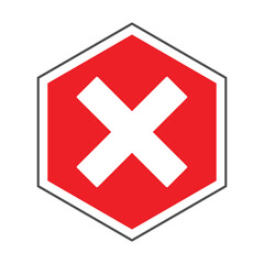 cross mark illustration icon