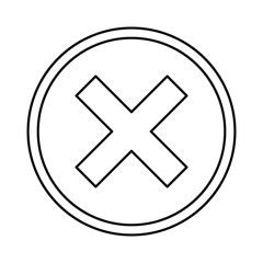 cross mark illustration icon