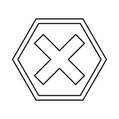 cross mark illustration icon