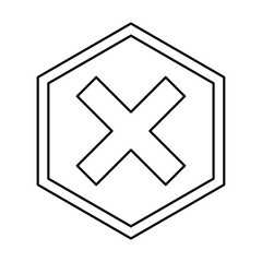 Obraz premium cross mark illustration icon